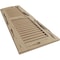 Ekena Millwork Pecky Cypress 2 Equal Louver w/Elliptical Top Faux Wood Shutters, 18"W x 82"H (76" Low Side) SHULVL18X82PCPR - alternate 5